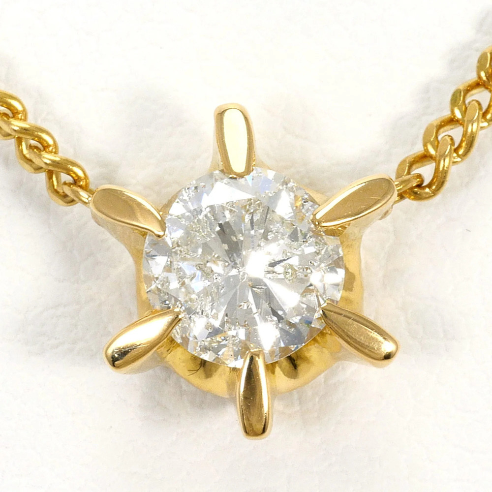 18K (18-karat) Yellow Gold Necklace with 0.816ct Diamond, Total Weight 5.6g, ...